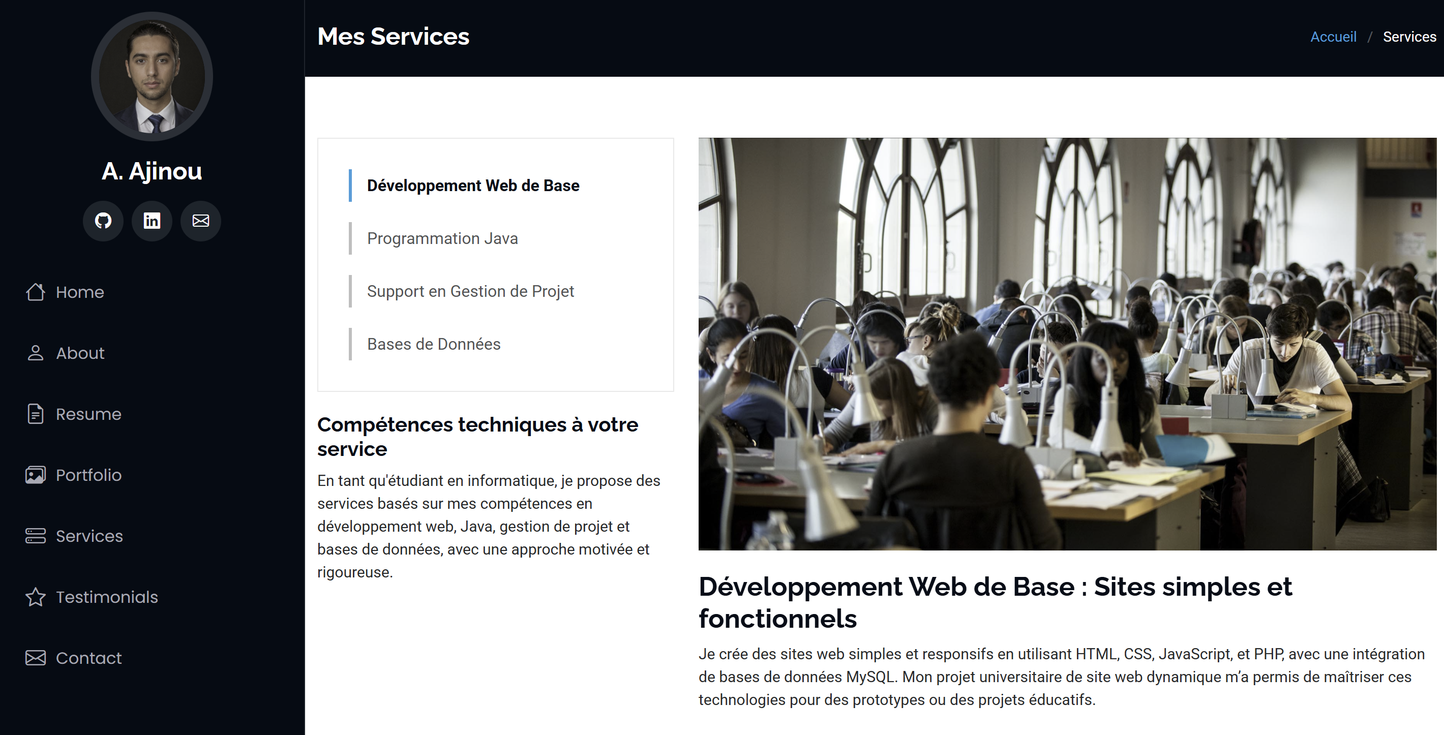 Site Web Screenshot 2